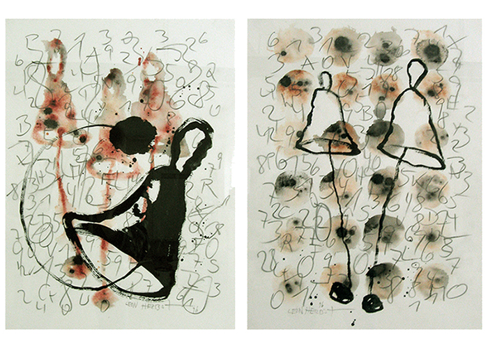 leises läuten • je 52 x 38 cm • Acryl, Tusche und Bleistift auf Büttenpapier